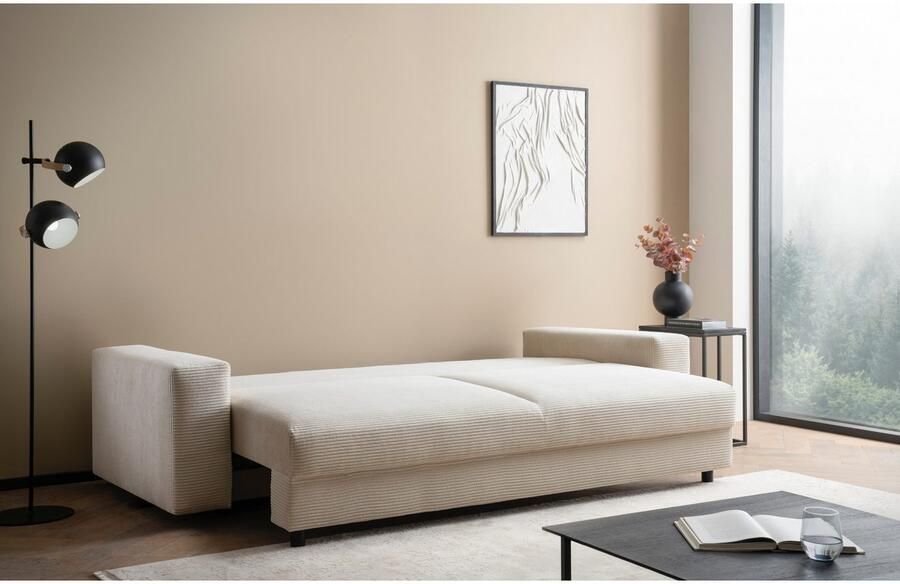 LeGer Home by Lena Gercke Slaapbank Imoga kussen met slaapfunctie 3-zits bank met bedlade in moderne kleuren en stoffen bedfunctie ligoppervlak: 200x150 cm - Foto 8