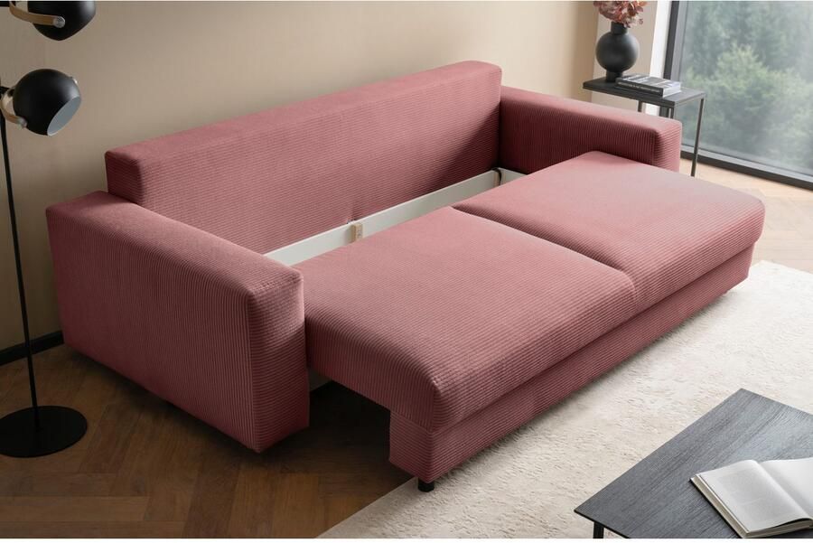 LeGer Home by Lena Gercke Slaapbank Imoga kussen met slaapfunctie 3-zits bank met bedlade in moderne kleuren en stoffen bedfunctie ligoppervlak: 200x150 cm - Foto 6