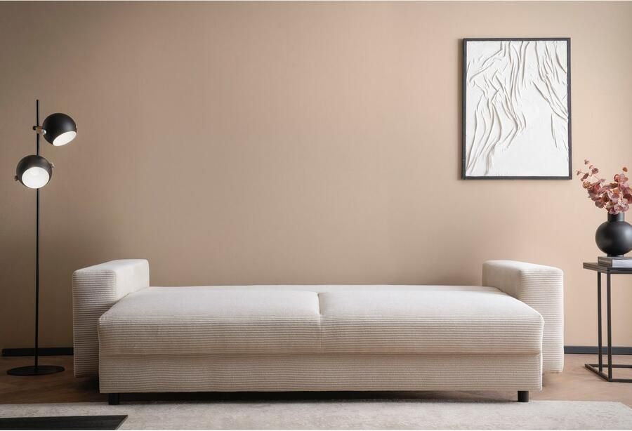 LeGer Home by Lena Gercke Slaapbank Imoga kussen met slaapfunctie 3-zits bank met bedlade in moderne kleuren en stoffen bedfunctie ligoppervlak: 200x150 cm - Foto 2