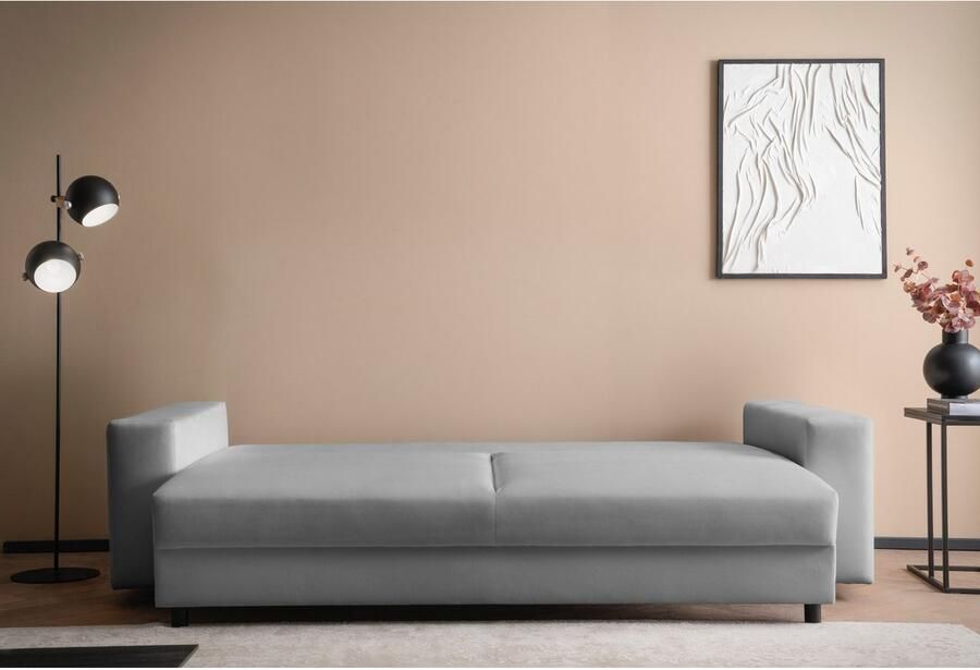 LeGer Home by Lena Gercke Slaapbank Imoga kussen met slaapfunctie 3-zits bank met bedlade in moderne kleuren en stoffen bedfunctie ligoppervlak: 200x150 cm