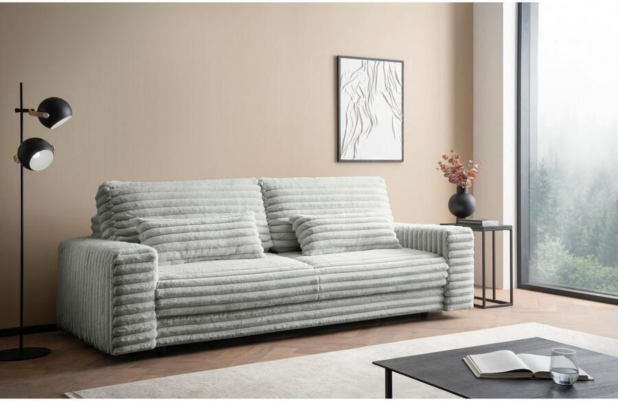 LeGer Home by Lena Gercke Slaapbank Imoga kussen met slaapfunctie 3-zits bank met bedlade in moderne kleuren en stoffen bedfunctie ligoppervlak: 200x150 cm - Foto 8