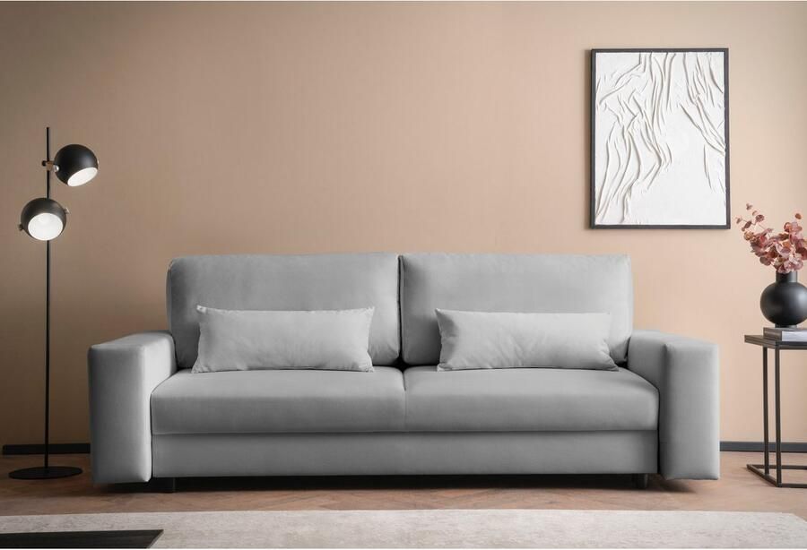 LeGer Home by Lena Gercke Slaapbank Imoga kussen met slaapfunctie 3-zits bank met bedlade in moderne kleuren en stoffen bedfunctie ligoppervlak: 200x150 cm - Foto 2