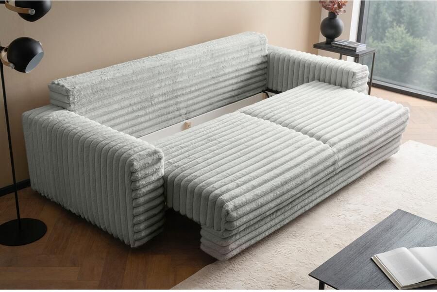 LeGer Home by Lena Gercke Slaapbank Imoga kussen met slaapfunctie 3-zits bank met bedlade in moderne kleuren en stoffen bedfunctie ligoppervlak: 200x150 cm - Foto 7