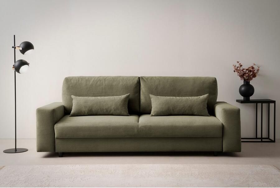 LeGer Home by Lena Gercke Slaapbank Imoga kussen met slaapfunctie 3-zits bank met bedlade in moderne kleuren en stoffen bedfunctie ligoppervlak: 200x150 cm - Foto 17