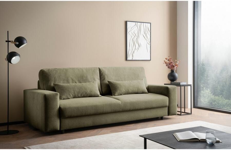 LeGer Home by Lena Gercke Slaapbank Imoga kussen met slaapfunctie 3-zits bank met bedlade in moderne kleuren en stoffen bedfunctie ligoppervlak: 200x150 cm - Foto 7