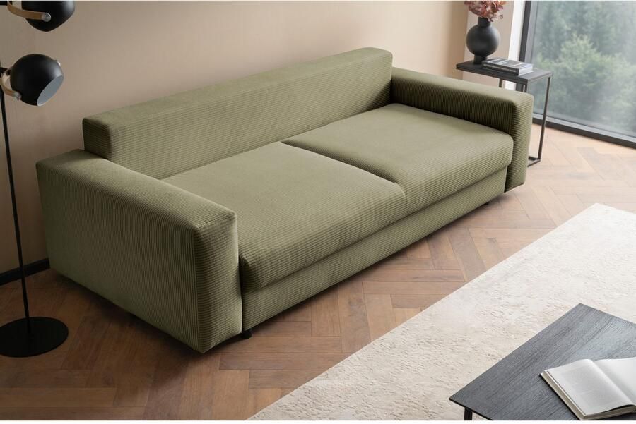 LeGer Home by Lena Gercke Slaapbank Imoga kussen met slaapfunctie 3-zits bank met bedlade in moderne kleuren en stoffen bedfunctie ligoppervlak: 200x150 cm - Foto 5