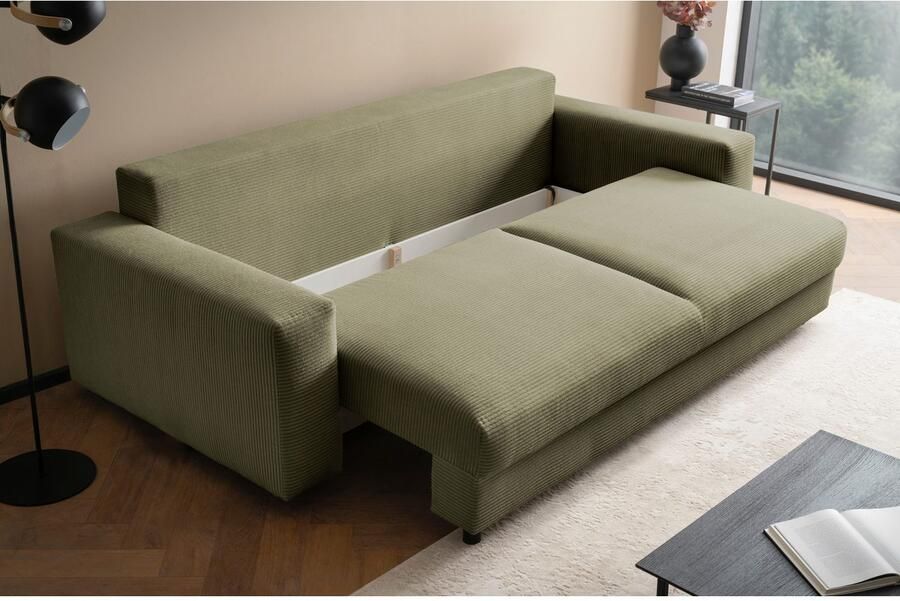 LeGer Home by Lena Gercke Slaapbank Imoga kussen met slaapfunctie 3-zits bank met bedlade in moderne kleuren en stoffen bedfunctie ligoppervlak: 200x150 cm - Foto 6