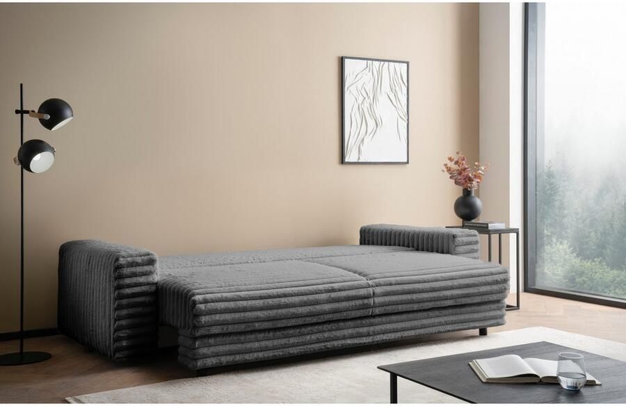 LeGer Home by Lena Gercke Slaapbank Imoga kussen met slaapfunctie 3-zits bank met bedlade in moderne kleuren en stoffen bedfunctie ligoppervlak: 200x150 cm - Foto 9