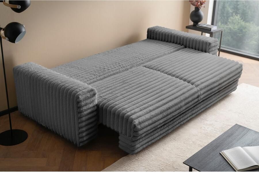 LeGer Home by Lena Gercke Slaapbank Imoga kussen met slaapfunctie 3-zits bank met bedlade in moderne kleuren en stoffen bedfunctie ligoppervlak: 200x150 cm - Foto 7