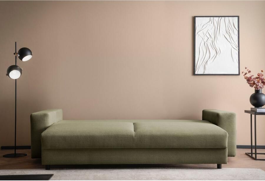 LeGer Home by Lena Gercke Slaapbank Imoga kussen met slaapfunctie 3-zits bank met bedlade in moderne kleuren en stoffen bedfunctie ligoppervlak: 200x150 cm - Foto 2