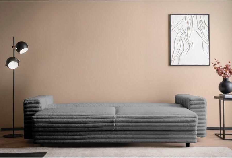 LeGer Home by Lena Gercke Slaapbank Imoga kussen met slaapfunctie 3-zits bank met bedlade in moderne kleuren en stoffen bedfunctie ligoppervlak: 200x150 cm - Foto 3