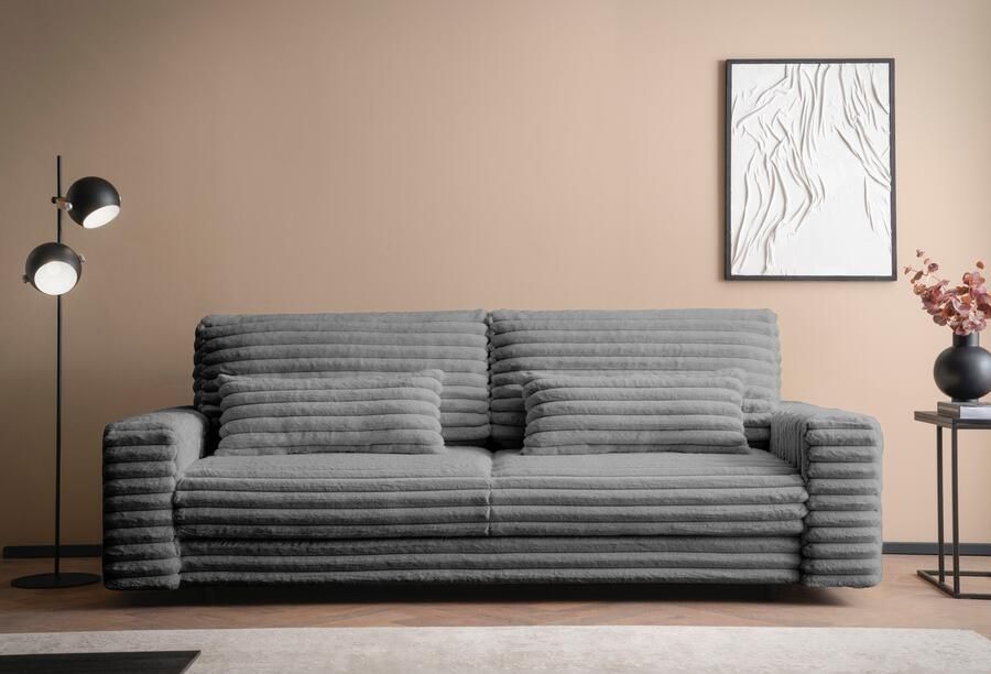 LeGer Home by Lena Gercke Slaapbank Imoga kussen met slaapfunctie 3-zits bank met bedlade in moderne kleuren en stoffen bedfunctie ligoppervlak: 200x150 cm - Foto 4