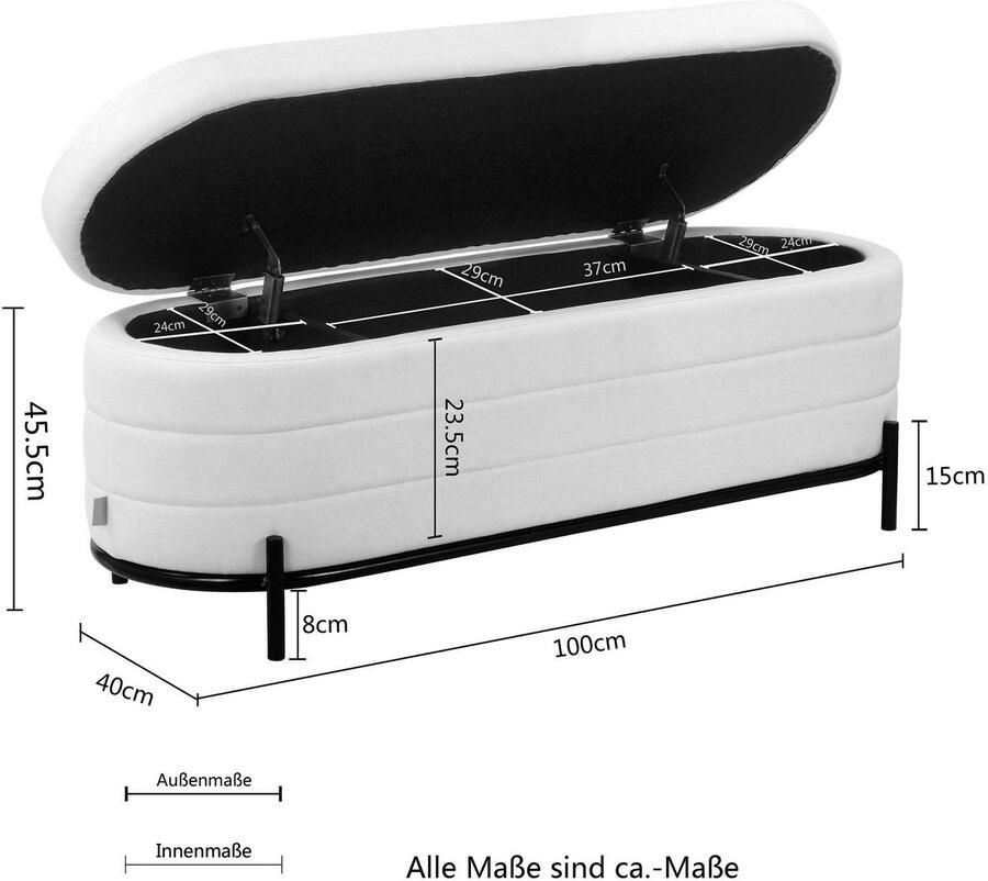 LeGer Home by Lena Gercke Slaapkamerbankje Mariela In 4 kleuren en 3 breedten zithoogte 45 5 cm