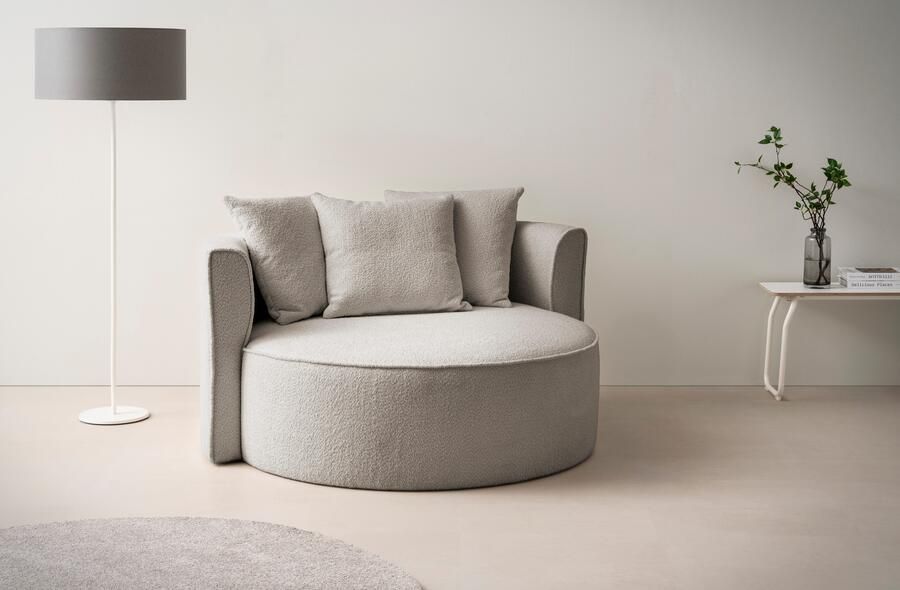 LeGer Home by Lena Gercke XXL-fauteuil Isalie leesstoel loveseat inclusief sierkussens extra groot zitvlak optioneel met hocker corduroy fluweel bouclé - Foto 10