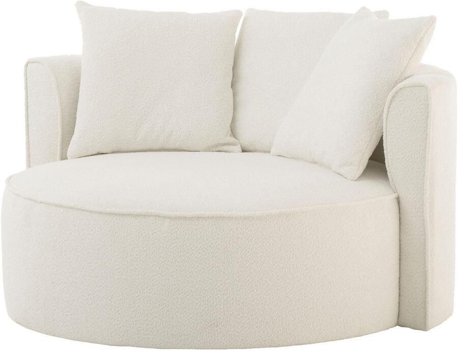 LeGer Home by Lena Gercke XXL-fauteuil Isalie leesstoel loveseat inclusief sierkussens extra groot zitvlak optioneel met hocker corduroy fluweel bouclé - Foto 2