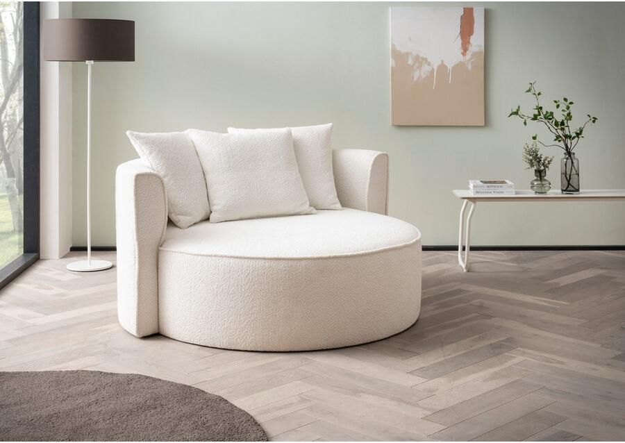 LeGer Home by Lena Gercke XXL-fauteuil Isalie leesstoel loveseat inclusief sierkussens extra groot zitvlak optioneel met hocker corduroy fluweel bouclé - Foto 7