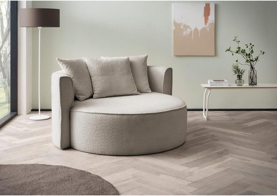 LeGer Home by Lena Gercke XXL-fauteuil Isalie leesstoel loveseat inclusief sierkussens extra groot zitvlak optioneel met hocker corduroy fluweel bouclé - Foto 6