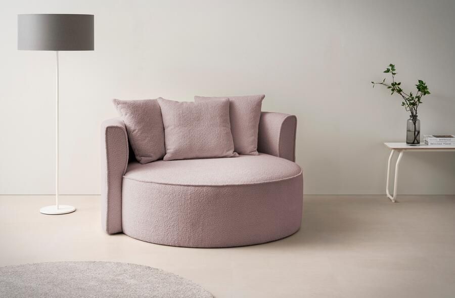 LeGer Home by Lena Gercke XXL-fauteuil Isalie leesstoel loveseat inclusief sierkussens extra groot zitvlak optioneel met hocker corduroy fluweel bouclé - Foto 11