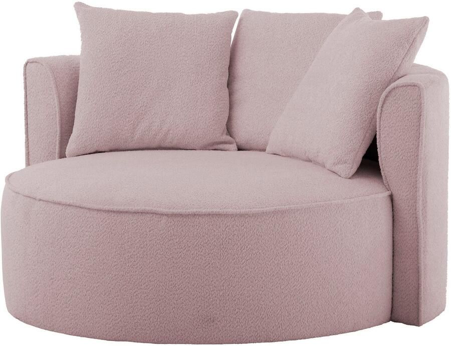 LeGer Home by Lena Gercke XXL-fauteuil Isalie leesstoel loveseat inclusief sierkussens extra groot zitvlak optioneel met hocker corduroy fluweel bouclé - Foto 2