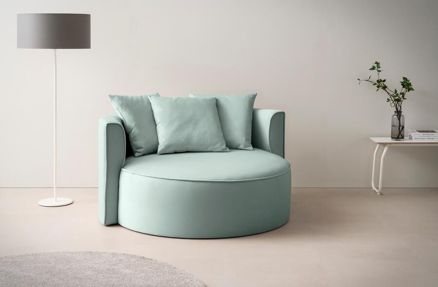 LeGer Home by Lena Gercke XXL-fauteuil Isalie leesstoel loveseat inclusief sierkussens extra groot zitvlak optioneel met hocker corduroy fluweel bouclé - Foto 16