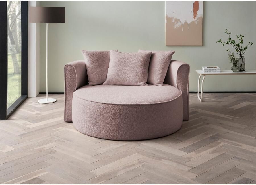 LeGer Home by Lena Gercke XXL-fauteuil Isalie leesstoel loveseat inclusief sierkussens extra groot zitvlak optioneel met hocker corduroy fluweel bouclé - Foto 5