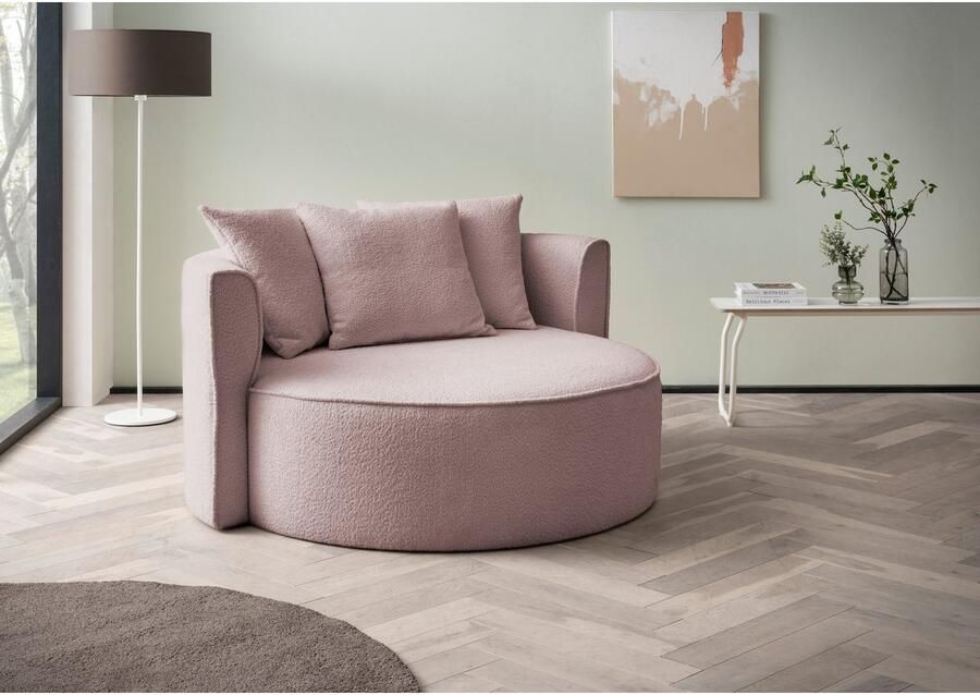 LeGer Home by Lena Gercke XXL-fauteuil Isalie leesstoel loveseat inclusief sierkussens extra groot zitvlak optioneel met hocker corduroy fluweel bouclé - Foto 7
