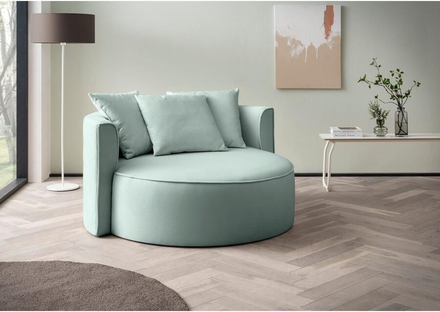 LeGer Home by Lena Gercke XXL-fauteuil Isalie leesstoel loveseat inclusief sierkussens extra groot zitvlak optioneel met hocker corduroy fluweel bouclé - Foto 10