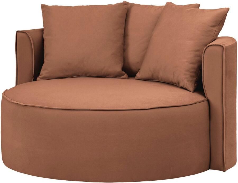 LeGer Home by Lena Gercke XXL-fauteuil Isalie leesstoel loveseat inclusief sierkussens extra groot zitvlak optioneel met hocker corduroy fluweel bouclé - Foto 4