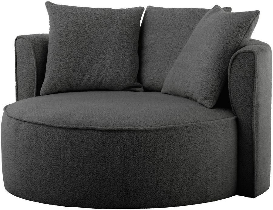 LeGer Home by Lena Gercke XXL-fauteuil Isalie leesstoel loveseat inclusief sierkussens extra groot zitvlak optioneel met hocker corduroy fluweel bouclé - Foto 2