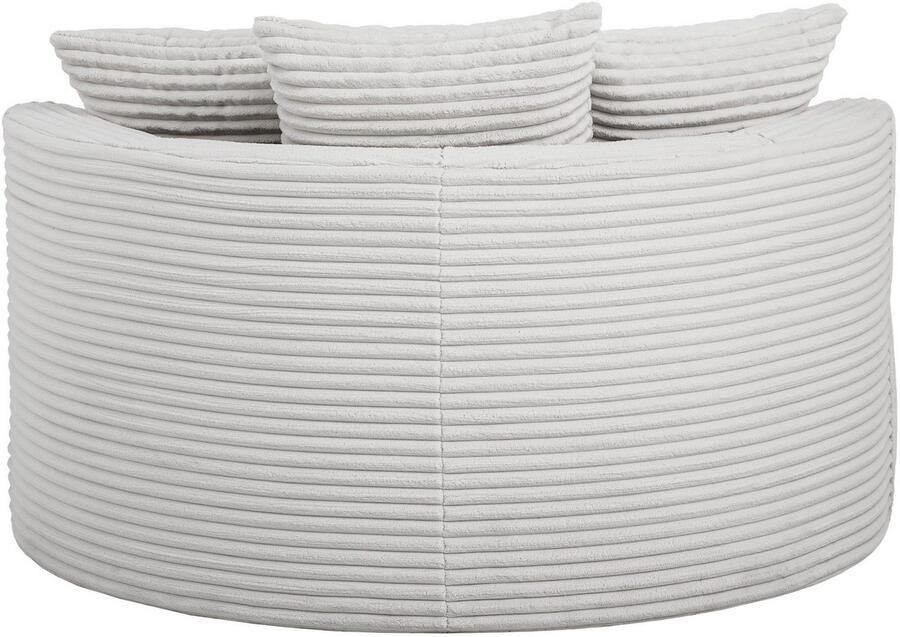 LeGer Home by Lena Gercke XXL-fauteuil Isalie ronde stoel met voetensteun leesstoel loveseat grote stoel trendy stoffen 3 sierkussens groot zitvlak corduroy fluweel bouclé (set) - Foto 6