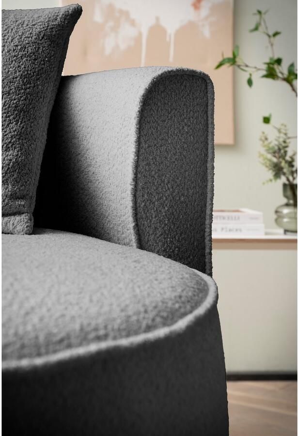 LeGer Home by Lena Gercke XXL-fauteuil Isalie leesstoel loveseat inclusief sierkussens extra groot zitvlak optioneel met hocker corduroy fluweel bouclé - Foto 6