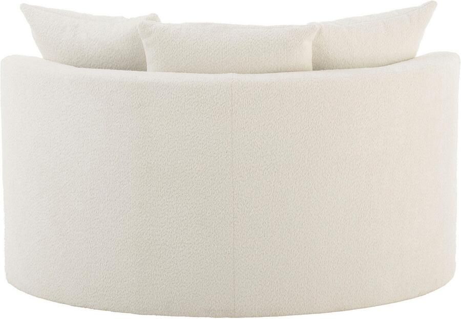 LeGer Home by Lena Gercke XXL-fauteuil Isalie ronde stoel met voetensteun leesstoel loveseat grote stoel trendy stoffen 3 sierkussens groot zitvlak corduroy fluweel bouclé (set) - Foto 6