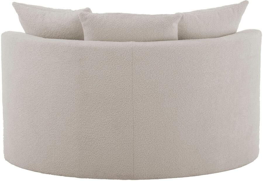 LeGer Home by Lena Gercke XXL-fauteuil Isalie ronde stoel met voetensteun leesstoel loveseat grote stoel trendy stoffen 3 sierkussens groot zitvlak corduroy fluweel bouclé (set) - Foto 6