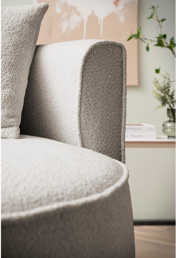 LeGer Home by Lena Gercke XXL-fauteuil Isalie ronde stoel met voetensteun leesstoel loveseat grote stoel trendy stoffen 3 sierkussens groot zitvlak corduroy fluweel bouclé (set) - Foto 7