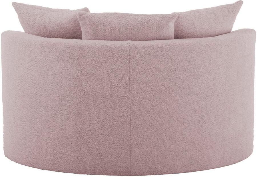 LeGer Home by Lena Gercke XXL-fauteuil Isalie ronde stoel met voetensteun leesstoel loveseat grote stoel trendy stoffen 3 sierkussens groot zitvlak corduroy fluweel bouclé (set) - Foto 8