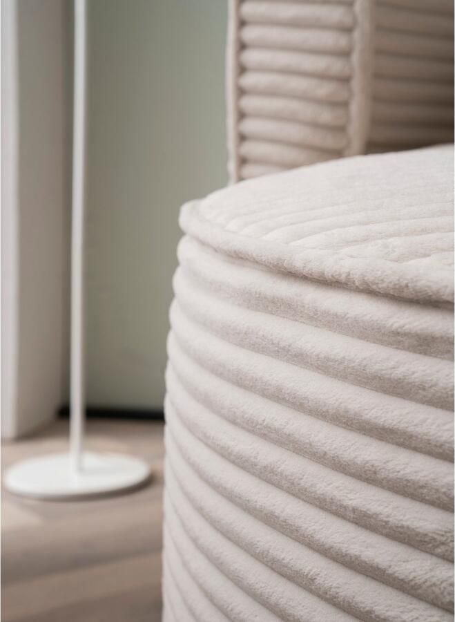 LeGer Home by Lena Gercke XXL-fauteuil Isalie ronde stoel met voetensteun leesstoel loveseat grote stoel trendy stoffen 3 sierkussens groot zitvlak corduroy fluweel bouclé (set) - Foto 4