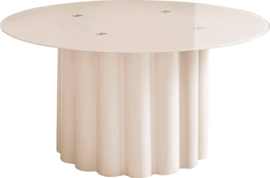 LeGer Home by Lena Gercke Salontafel Shaye Tafelblad van glas diameter 80 cm