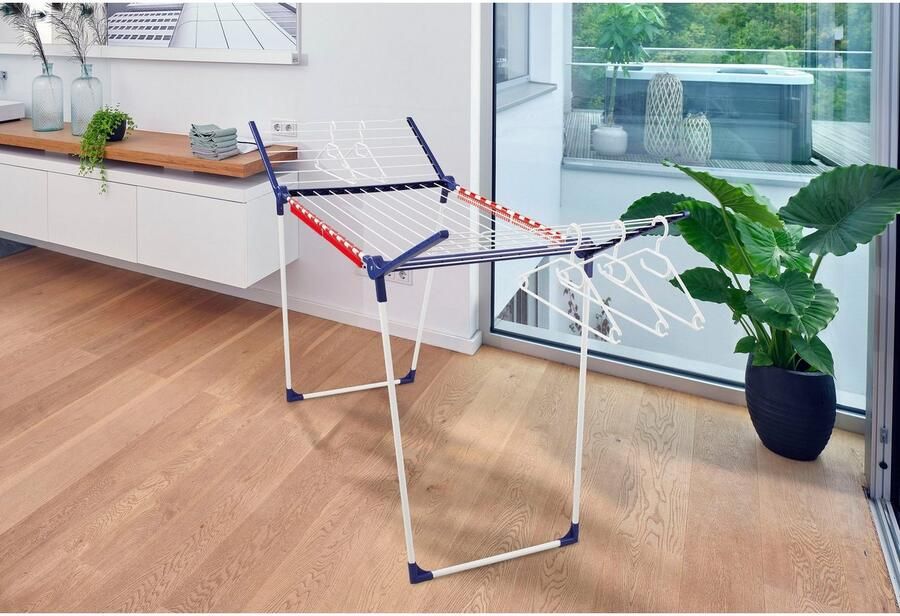 Leifheit Droogrek Pegasus 200 &5 kleerhangers 4 delen voor kleine kledingstukken + wasknijpertas zonder knijpers - Foto 6