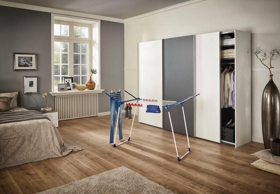 Leifheit Droogrek Pegasus 200 &5 kleerhangers 4 delen voor kleine kledingstukken + wasknijpertas zonder knijpers - Foto 5