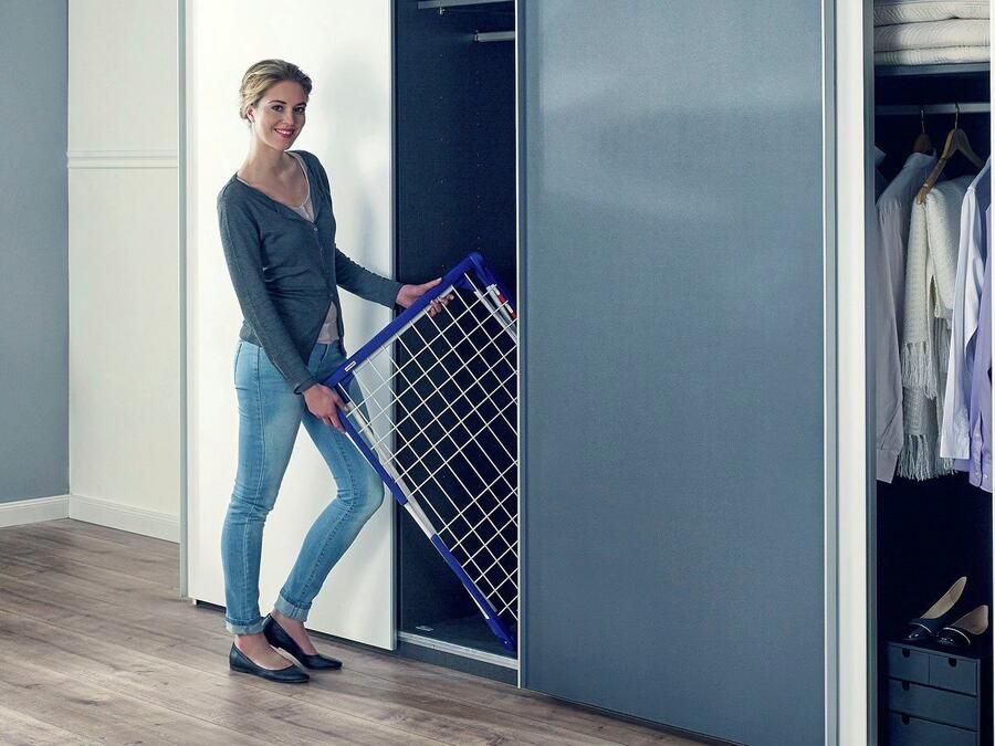 Leifheit Droogrek Pegasus 200 &5 kleerhangers 4 delen voor kleine kledingstukken + wasknijpertas zonder knijpers - Foto 4