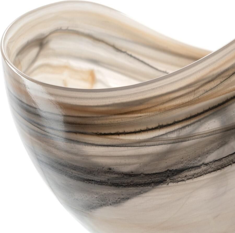 LEONARDO Decoratieve Schaal 27x15 beige zwart ALABASTRO 2-delige set (set 2 stuks) - Foto 2