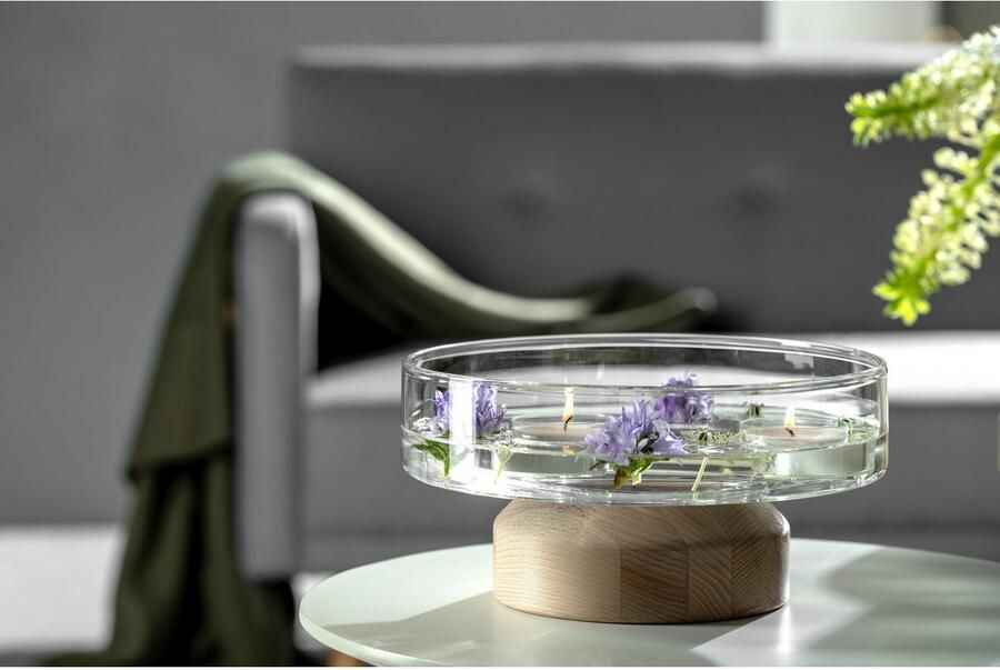 LEONARDO Decoratieve Schaal LEGNO 27 cm op houten sokkel (1 stuk) - Foto 4