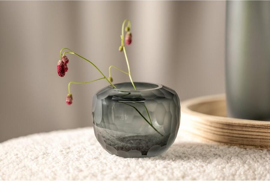 LEONARDO Tafelvaas Decoratieve vaas BELLAGIO uit glas antracietkleurig handgemaakt (1 stuk) - Foto 6