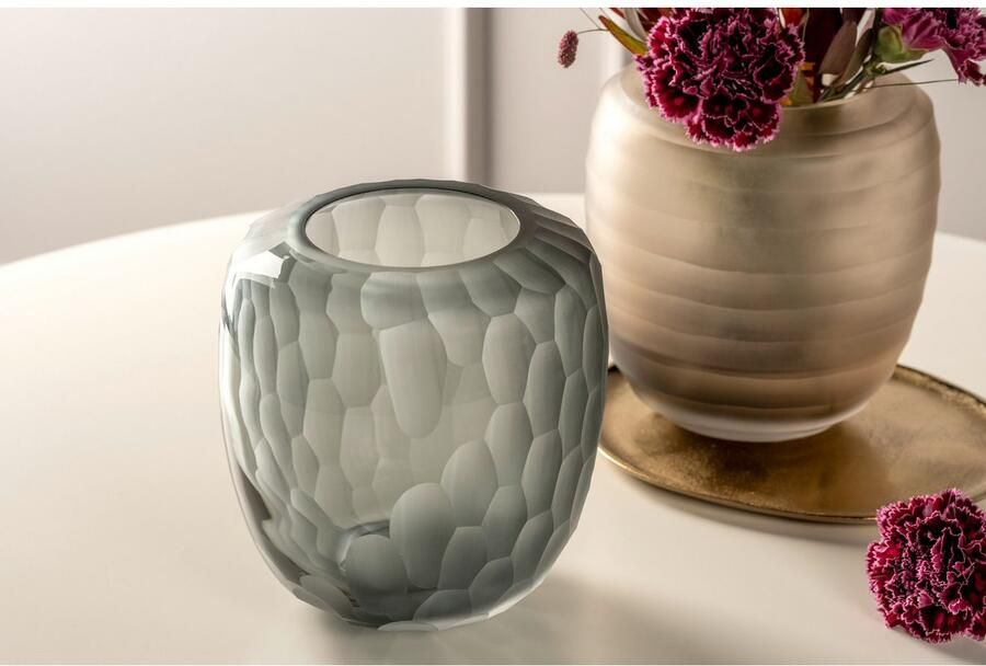 LEONARDO Tafelvaas Decoratieve vaas BELLAGIO uit glas antracietkleurig handgemaakt (1 stuk) - Foto 5