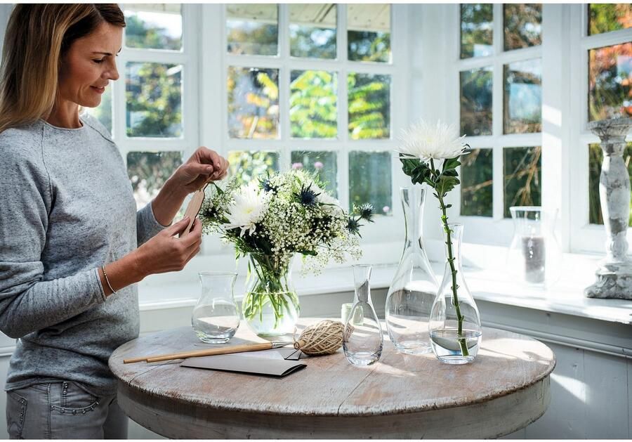 LEONARDO Tafelvaas Decoratieve vaas CASOLARE van glas Vaatwasmachinebestendig handgemaakt (1 stuk)