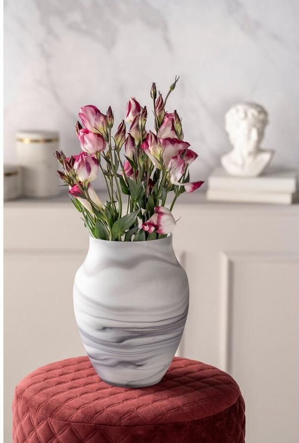 LEONARDO Tafelvaas Decoratieve vaas POESIA in marmerlook van glas handgemaakt hoogte ca. 22 5 cm (1 stuk) - Foto 2