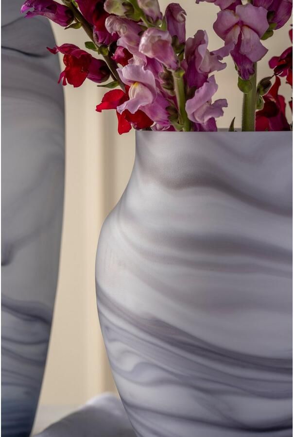 LEONARDO Tafelvaas Decoratieve vaas POESIA in marmerlook van glas handgemaakt hoogte ca. 22 5 cm (1 stuk) - Foto 3