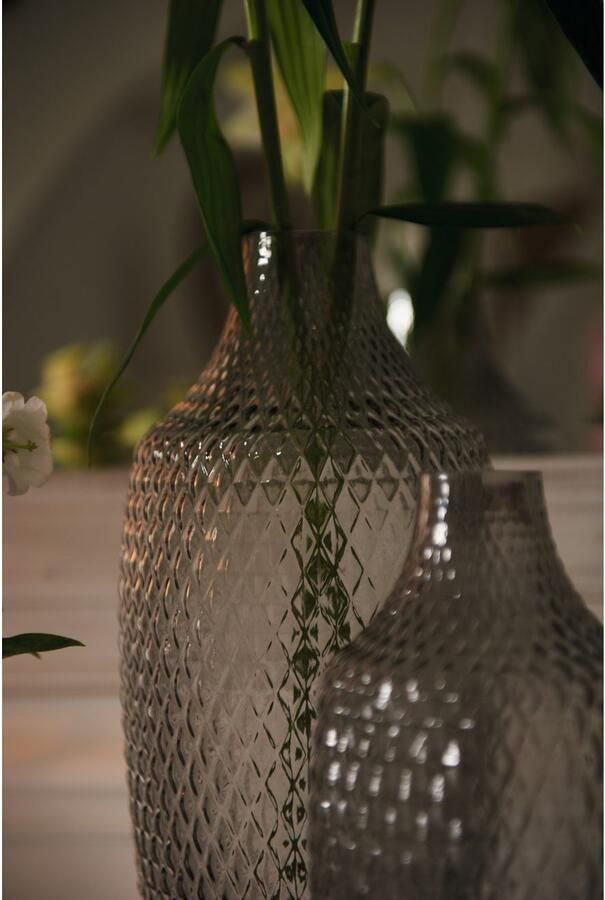 LEONARDO Tafelvaas Decoratieve vaas POESIA reliëflook van glas handgemaakt hoogte ca. 30 cm (1 stuk) - Foto 2