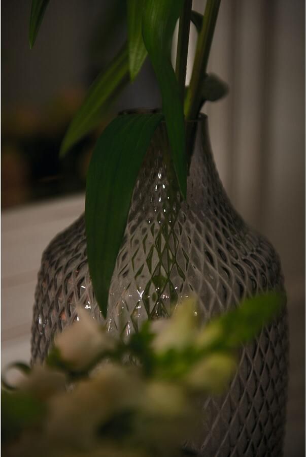 LEONARDO Tafelvaas Decoratieve vaas POESIA reliëflook van glas handgemaakt hoogte ca. 30 cm (1 stuk) - Foto 3