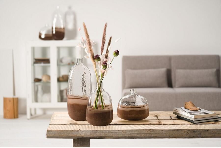 LEONARDO Vloervaas Decoratieve vaas CASOLARE van glas hoogte ca. 50 cm handgemaakt (1 stuk) - Foto 2